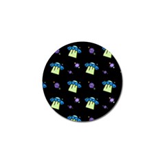 Illustration Cosmos Cosmo Rocket Spaceship Ufo Golf Ball Marker (4 Pack) by danenraven