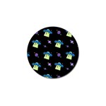 Illustration Cosmos Cosmo Rocket Spaceship Ufo Golf Ball Marker (10 pack) Front