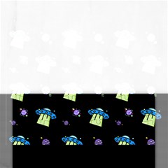 Illustration Cosmos Cosmo Rocket Spaceship Ufo Rectangular Jigsaw Puzzl by danenraven