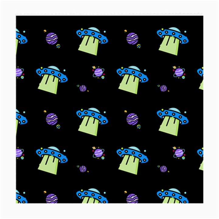 Illustration Cosmos Cosmo Rocket Spaceship Ufo Medium Glasses Cloth (2 Sides)