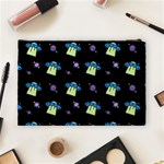 Illustration Cosmos Cosmo Rocket Spaceship Ufo Cosmetic Bag (Large) Back