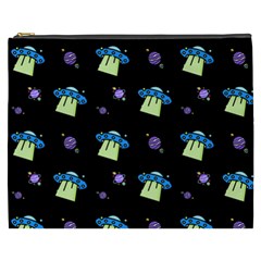 Illustration Cosmos Cosmo Rocket Spaceship Ufo Cosmetic Bag (xxxl) by danenraven