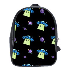 Illustration Cosmos Cosmo Rocket Spaceship Ufo School Bag (xl) by danenraven