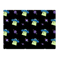 Illustration Cosmos Cosmo Rocket Spaceship Ufo Double Sided Flano Blanket (mini)  by danenraven