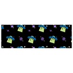 Illustration Cosmos Cosmo Rocket Spaceship Ufo Banner and Sign 9  x 3  Front