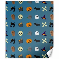 Halloween Cat Pumpkin Pattern Bat Horror Canvas 8  X 10  by danenraven