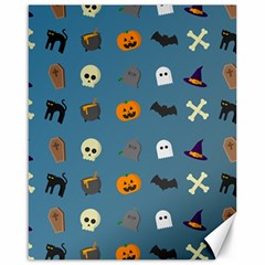 Halloween Cat Pumpkin Pattern Bat Horror Canvas 16  X 20  by danenraven