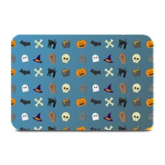 Halloween Cat Pumpkin Pattern Bat Horror Plate Mats by danenraven