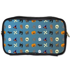 Halloween Cat Pumpkin Pattern Bat Horror Toiletries Bag (one Side) by danenraven