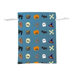 Halloween Cat Pumpkin Pattern Bat Horror Lightweight Drawstring Pouch (l) by danenraven