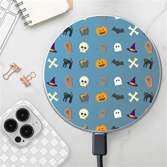 Halloween Cat Pumpkin Pattern Bat Horror Wireless Charger by danenraven