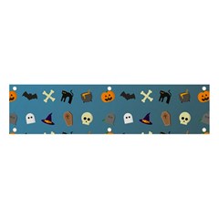 Halloween Cat Pumpkin Pattern Bat Horror Banner And Sign 4  X 1  by danenraven