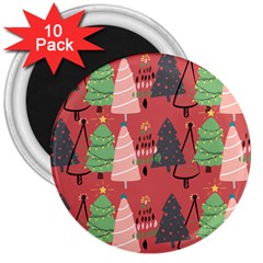 Christmas Tree Icon 3  Magnets (10 Pack)  by danenraven