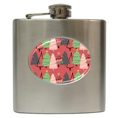 Christmas Tree Icon Hip Flask (6 Oz) by danenraven