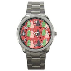 Christmas Tree Icon Sport Metal Watch by danenraven