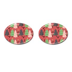 Christmas Tree Icon Cufflinks (oval) by danenraven