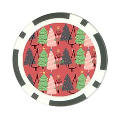 Christmas Tree Icon Poker Chip Card Guard by danenraven