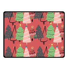 Christmas Tree Icon Double Sided Fleece Blanket (small)  by danenraven