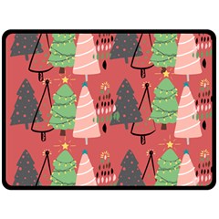 Christmas Tree Icon Double Sided Fleece Blanket (large)  by danenraven