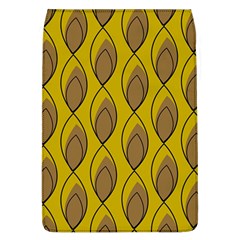 Yellow Brown Minimalist Leaves  Removable Flap Cover (l) by ConteMonfrey