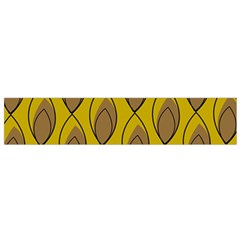 Yellow Brown Minimalist Leaves  Small Flano Scarf