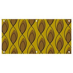 Yellow Brown Minimalist Leaves  Banner And Sign 4  X 2 