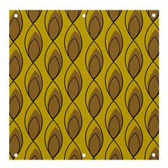 Yellow Brown Minimalist Leaves  Banner And Sign 4  X 4 