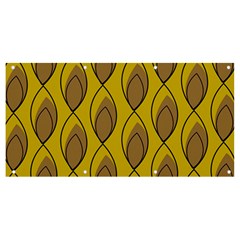 Yellow Brown Minimalist Leaves  Banner And Sign 8  X 4 