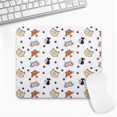 Cute Cat Kitten Animal Design Pattern Large Mousepads by danenraven