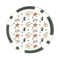 Cute Cat Kitten Animal Design Pattern Poker Chip Card Guard by danenraven