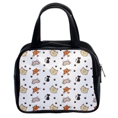 Cute Cat Kitten Animal Design Pattern Classic Handbag (two Sides) by danenraven