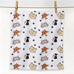 Cute Cat Kitten Animal Design Pattern Face Towel Front