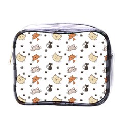 Cute Cat Kitten Animal Design Pattern Mini Toiletries Bag (one Side) by danenraven