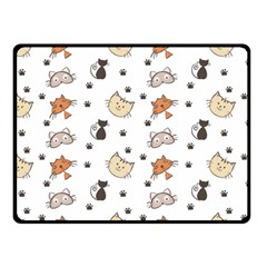 Cute Cat Kitten Animal Design Pattern Fleece Blanket (small) by danenraven