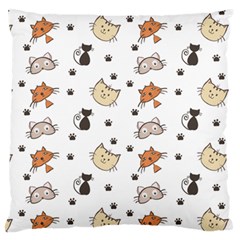 Cute Cat Kitten Animal Design Pattern Standard Flano Cushion Case (two Sides) by danenraven