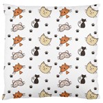 Cute Cat Kitten Animal Design Pattern Large Flano Cushion Case (Two Sides) Back