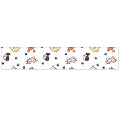 Cute Cat Kitten Animal Design Pattern Large Flano Scarf 