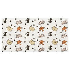 Cute Cat Kitten Animal Design Pattern Banner And Sign 4  X 2 