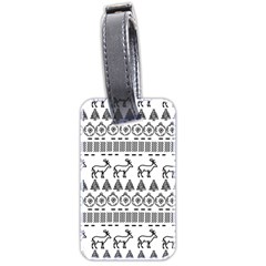 Christmas Trees Pattern Design Luggage Tag (two Sides) by danenraven