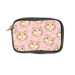 Cat Pattern Pink Background Coin Purse