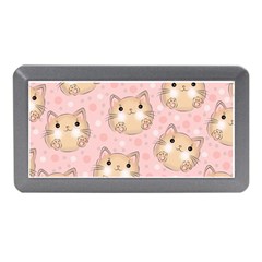 Cat Pattern Pink Background Memory Card Reader (Mini)