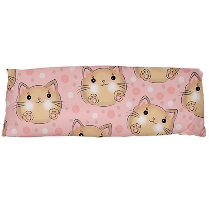 Cat Pattern Pink Background Body Pillow Case (Dakimakura)