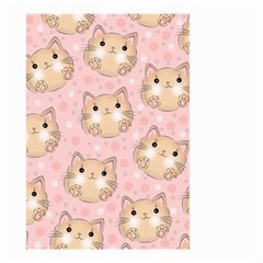 Cat Pattern Pink Background Small Garden Flag (Two Sides)