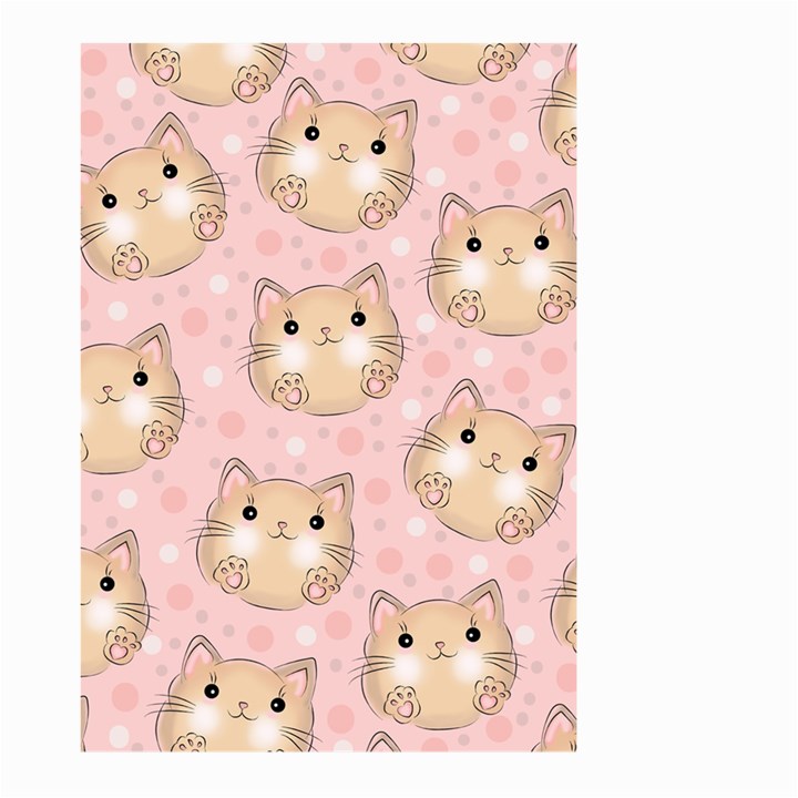 Cat Pattern Pink Background Large Garden Flag (Two Sides)