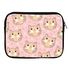 Cat Pattern Pink Background Apple Ipad 2/3/4 Zipper Cases by danenraven