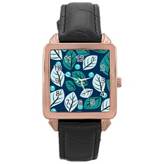 Vibrant Fall Autumn   Rose Gold Leather Watch  by ConteMonfrey