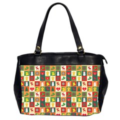 Xmas Christmas Pattern Oversize Office Handbag (2 Sides) by danenraven