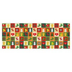 Xmas Christmas Pattern Banner And Sign 8  X 3  by danenraven