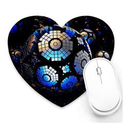 Illustration Tech Galaxy Robot Bot Science Heart Mousepads by danenraven