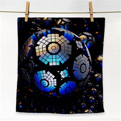 Illustration Tech Galaxy Robot Bot Science Face Towel by danenraven